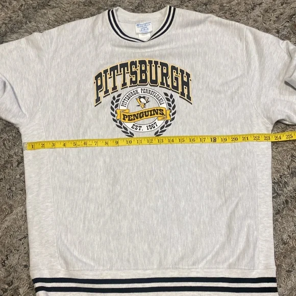 Champion Pittsburgh Penguins Gray Sweatshirt  sz L - Picture 8 of 11
